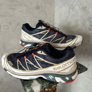 Salomon Men's Navy, Cream & Orange Trail Running Shoes